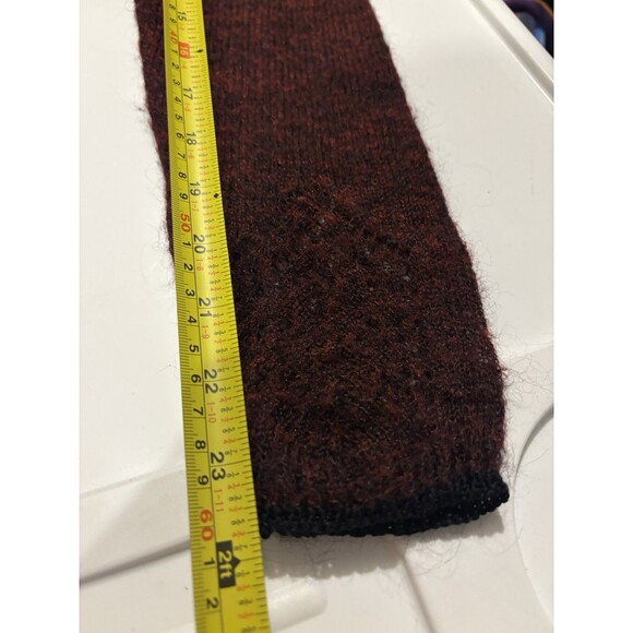 Calme Johnny Was y2k Burgundy Open Knit Cardigan Sweater Top S Wool Cottagecore - Picture 7 of 16